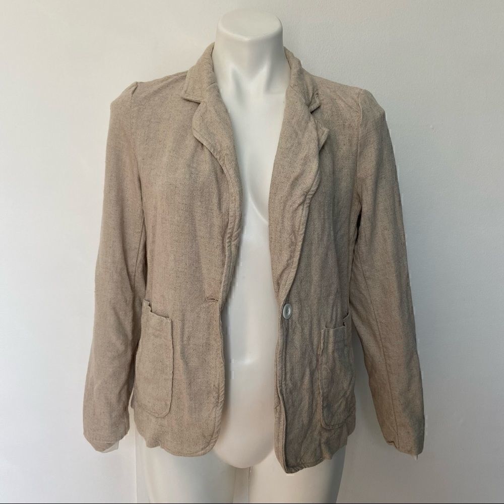 Premise Linen Blend Oatmeal Casual Blazer